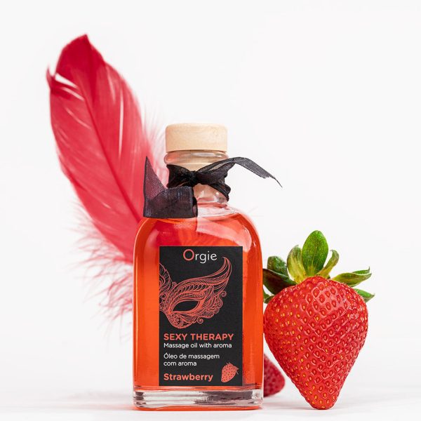 Orgie Lips Massage Kit Strawberry 士多啤梨味可食用熱感按摩油 100ml：圖片 4