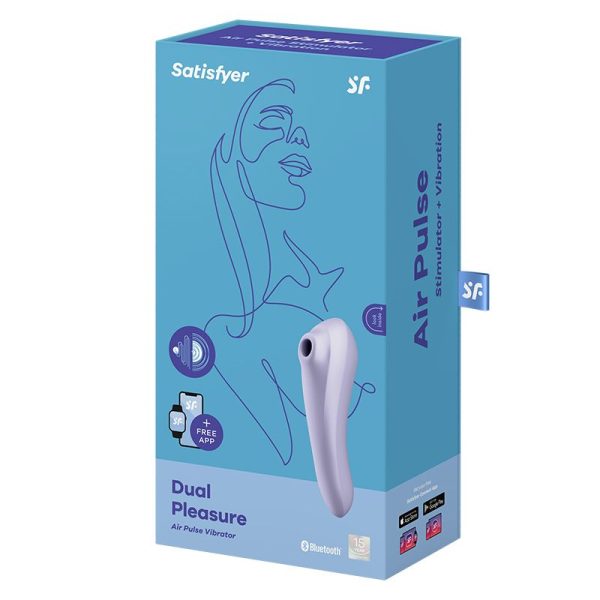 Satisfyer Dual Pleasure 智能陰蒂吸吮震動按摩棒 紫色：圖片 6