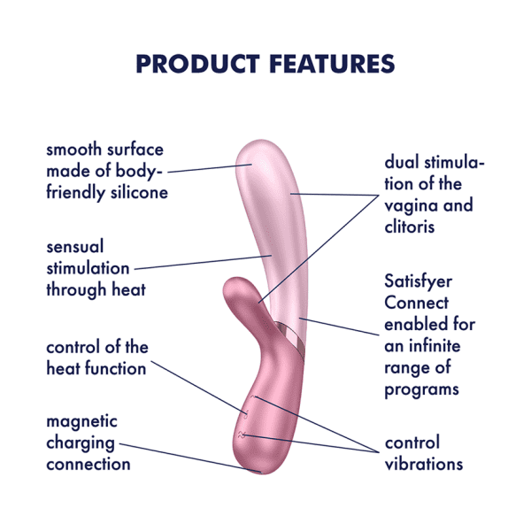 Satisfyer Hot Lover 智能遙控加溫按摩棒 (玫瑰粉紅)：圖片 5
